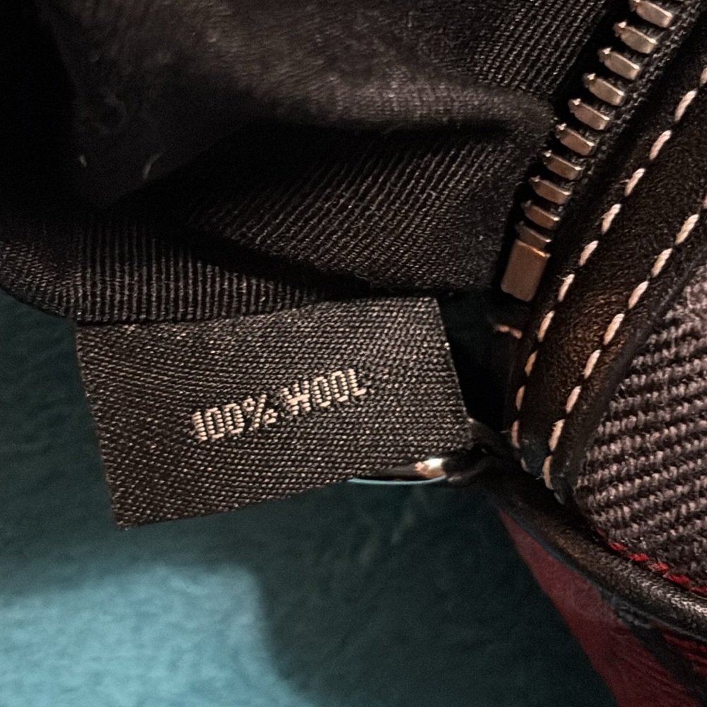 Coach Y2K Red Wool & Leather Tartan Plaid Demi Shoulder Bag Style 8824 Aug 2001 - Picture 12 of 12